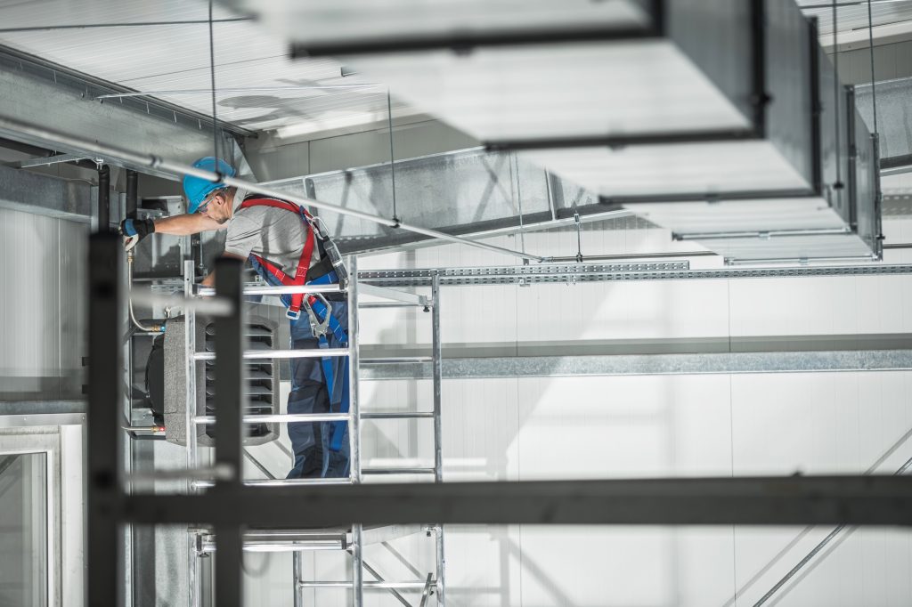 Commercial Heating Unit Installation in a Warehouse