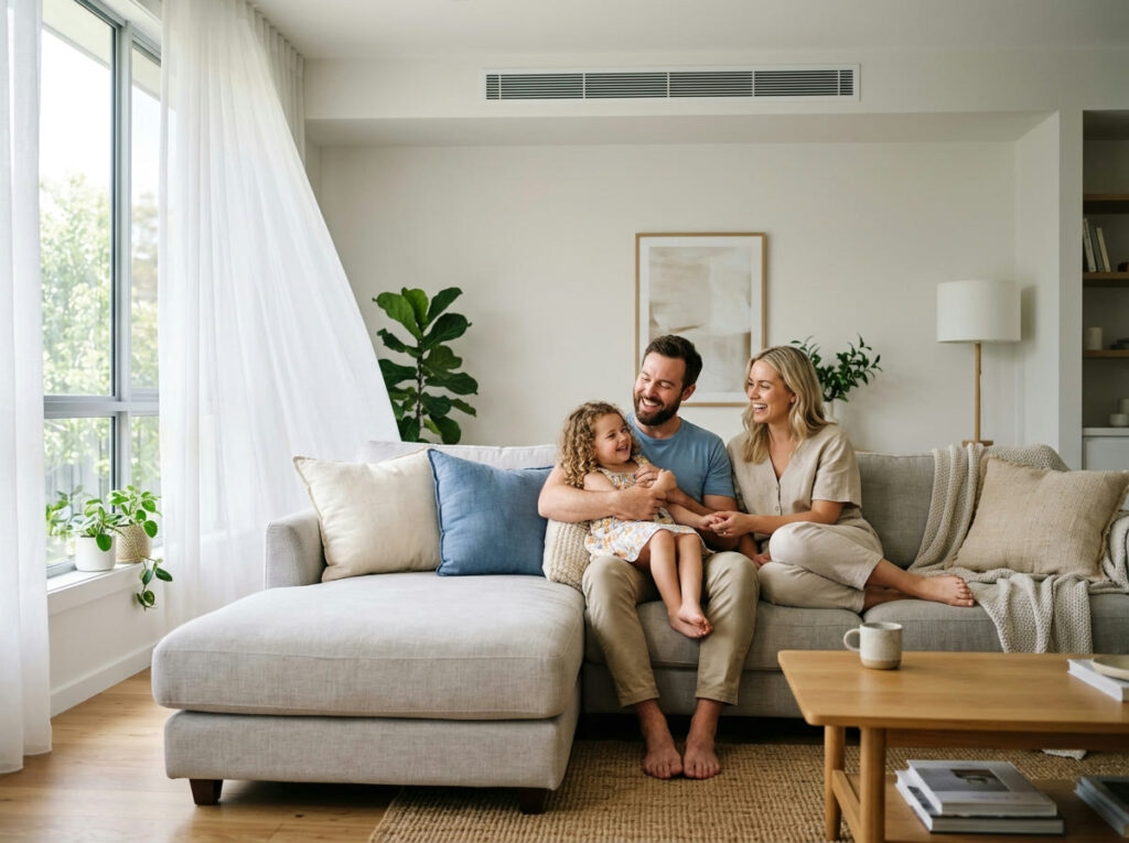 Ductwork Repair in DFW: Stop Leaky Ducts From Stealing Your Cool Air Family enjoying even cooling at home after ductwork repair in DFW